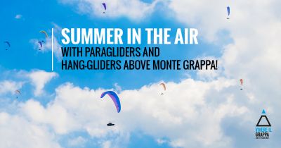 Summer in the air with paragliders and hang-gliders above Monte Grappa!