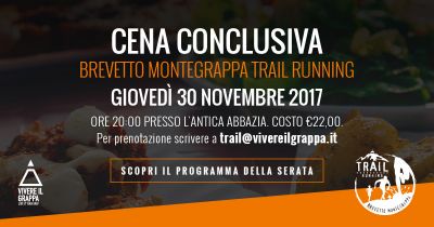 Cena conclusiva Brevetto Montegrappa Trail Running 2017