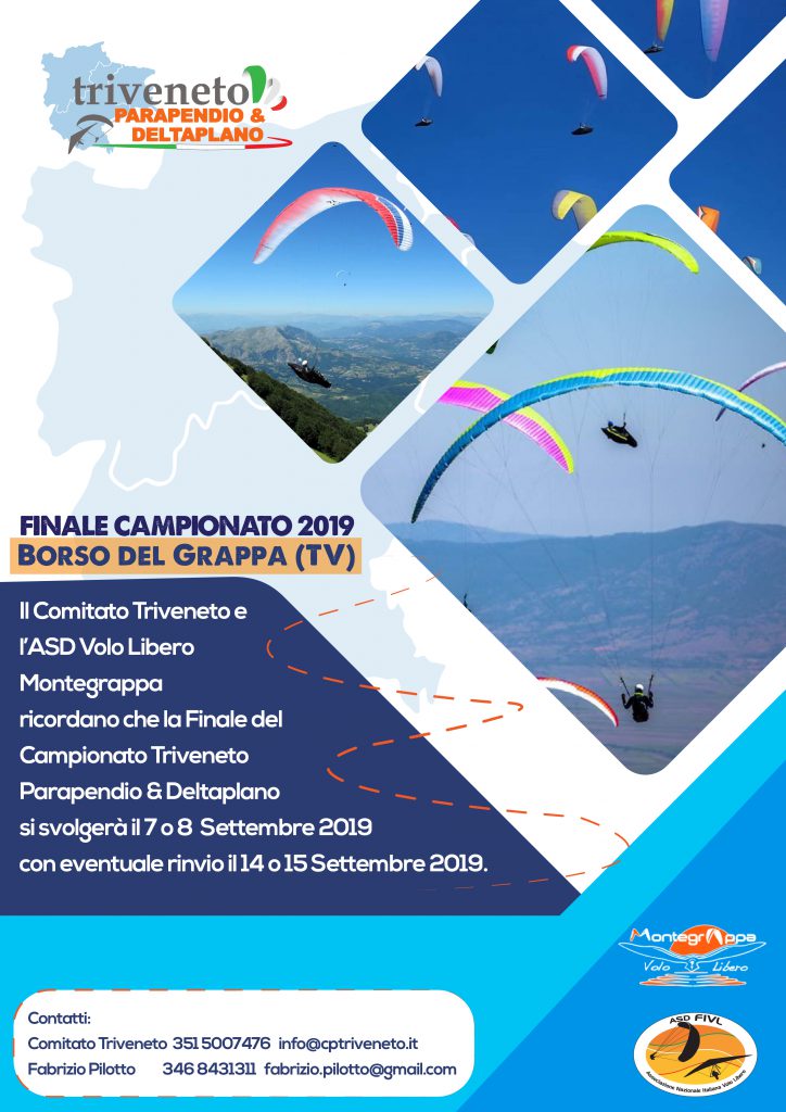 campionato triveneto parapendio deltaplano finale 2019