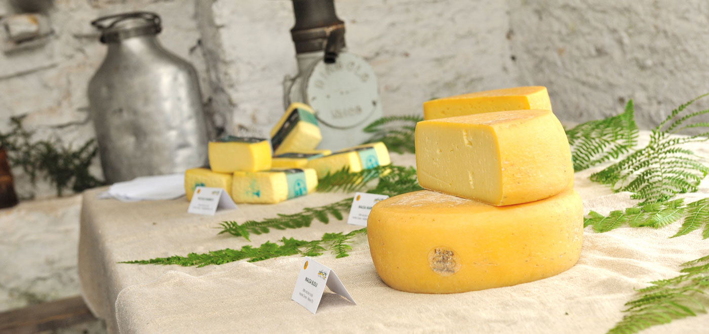 Typical Venetian cheeses on a stand