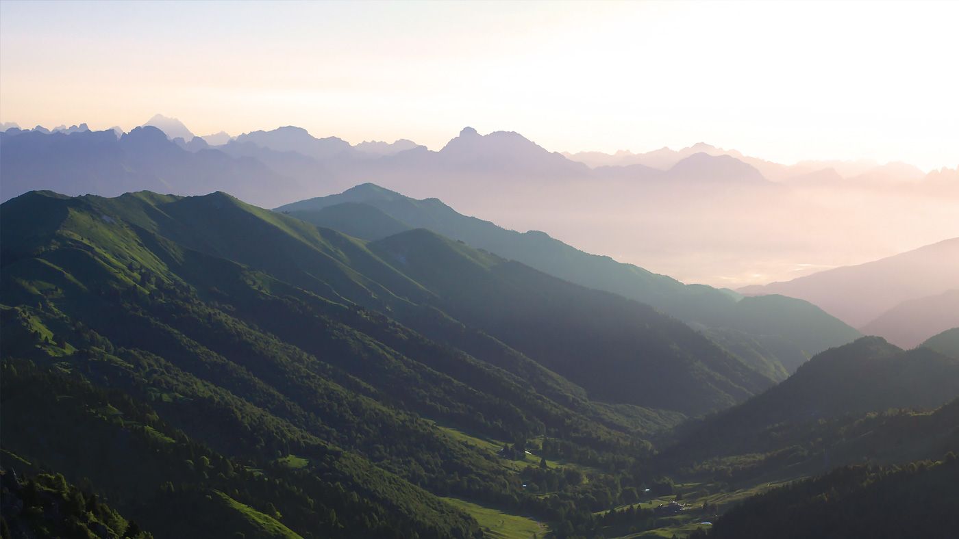 paesaggio stupendo sui monti veneti