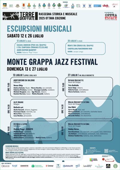 ESCURSIONI MUSICALI e MONTE GRAPPA JAZZ FESTIVAL