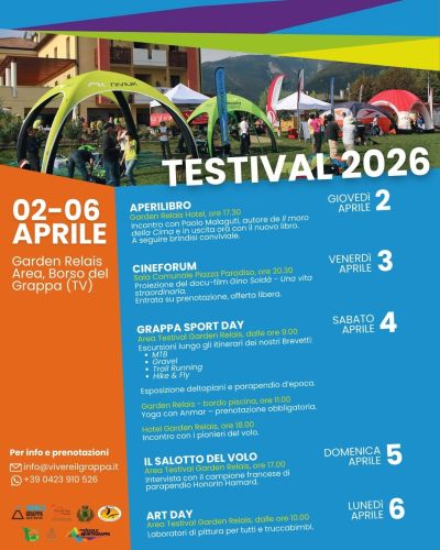 Testival 2026 - dal 2 al 6 aprile