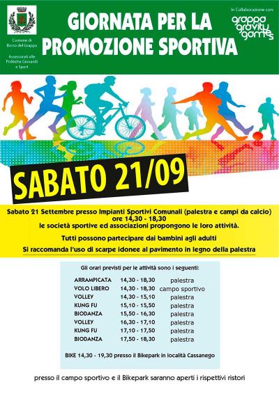 Giornata per la promozione sportiva Borso del Grappa